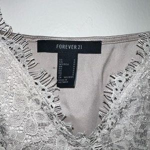 Forever 21 Satin/Lace bodysuit